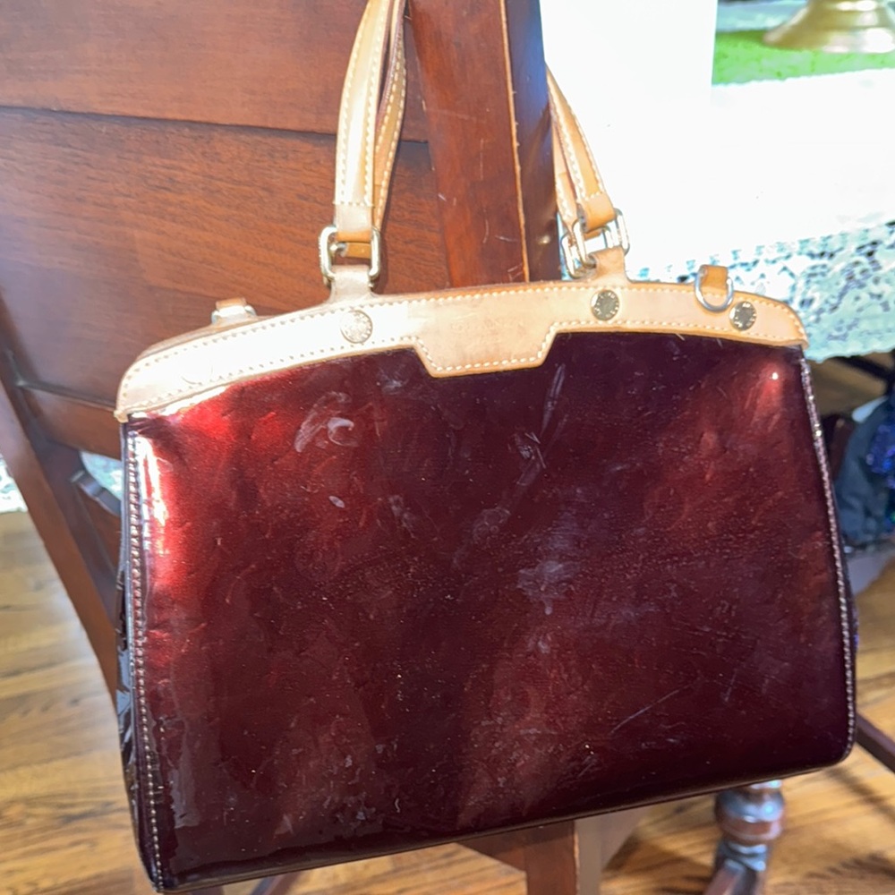 Louis Vuitton Elegant Burgundy Vintage Patent Leather Handbag Purse handbag tote - Picture 8 of 10